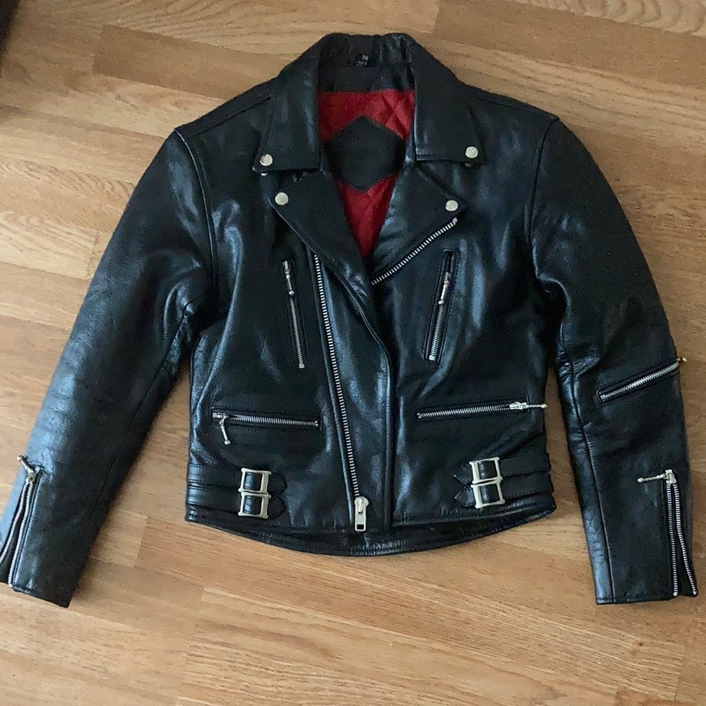 Heavy duty real motorcycle jacket, xxsmall